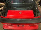 Red Porsche NA header panel with emblem