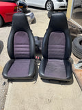 Full set of Porsche 944 black script seats