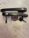 Porsche script exterior door handles with key