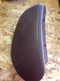 Burgundy seat hinge cover left side