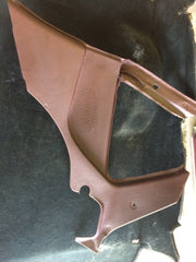 Passenger burgundy rear speaker panel cover